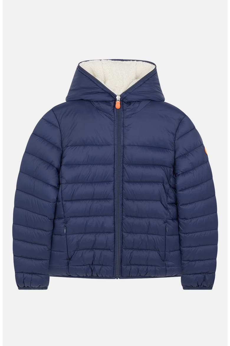 Kids' Giga Faux Fur Lined Hooded Puffer Coat, Main, color, 09 NAVY BLUE