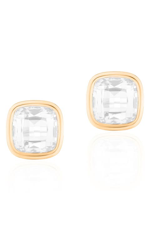 Manhattan Cushion Cut Stud Earrings