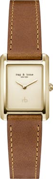rag & bone Brynn Leather Strap Watch, 22.5mm