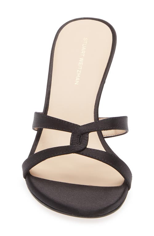 Stuart Weitzman Soiree Sleek 75 Sandal In Black