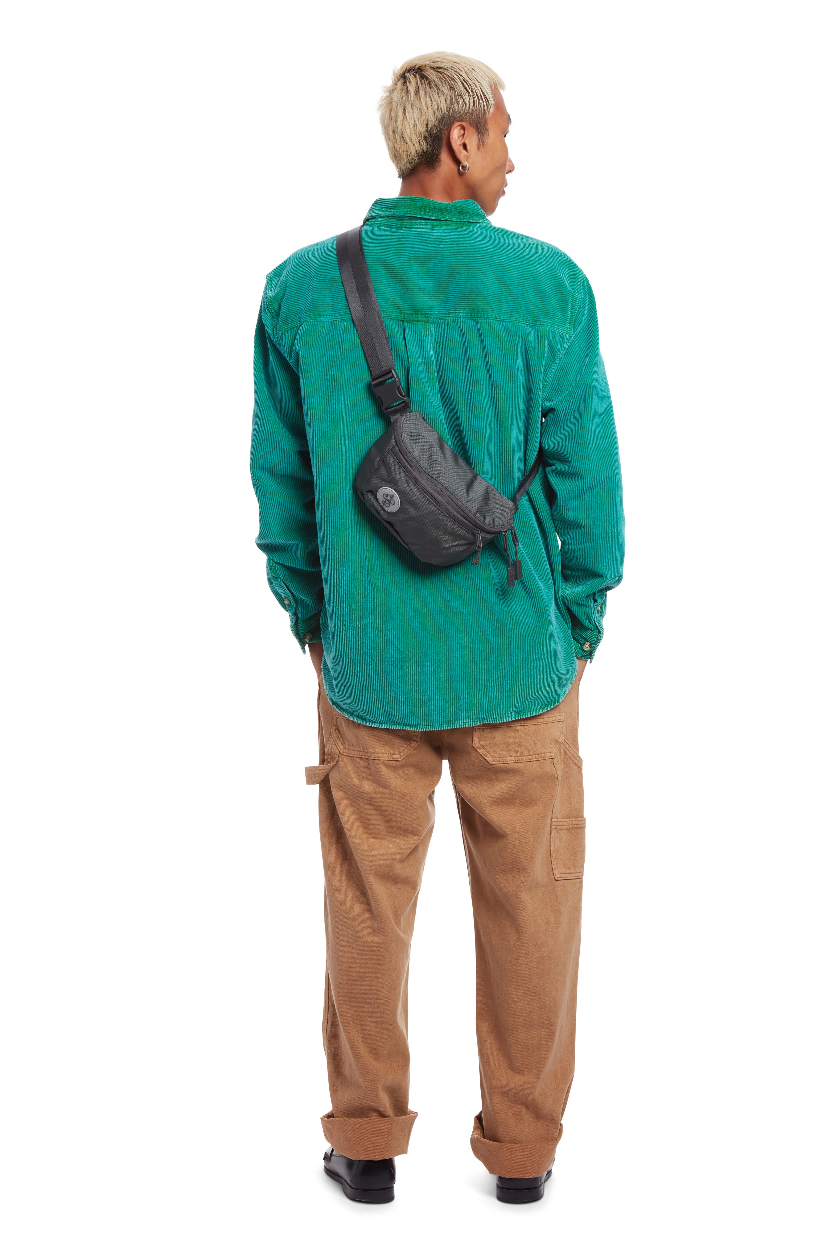 Baboon to the Moon Core Water Resistant Nylon Belt Bag, Alternate, color, Grey