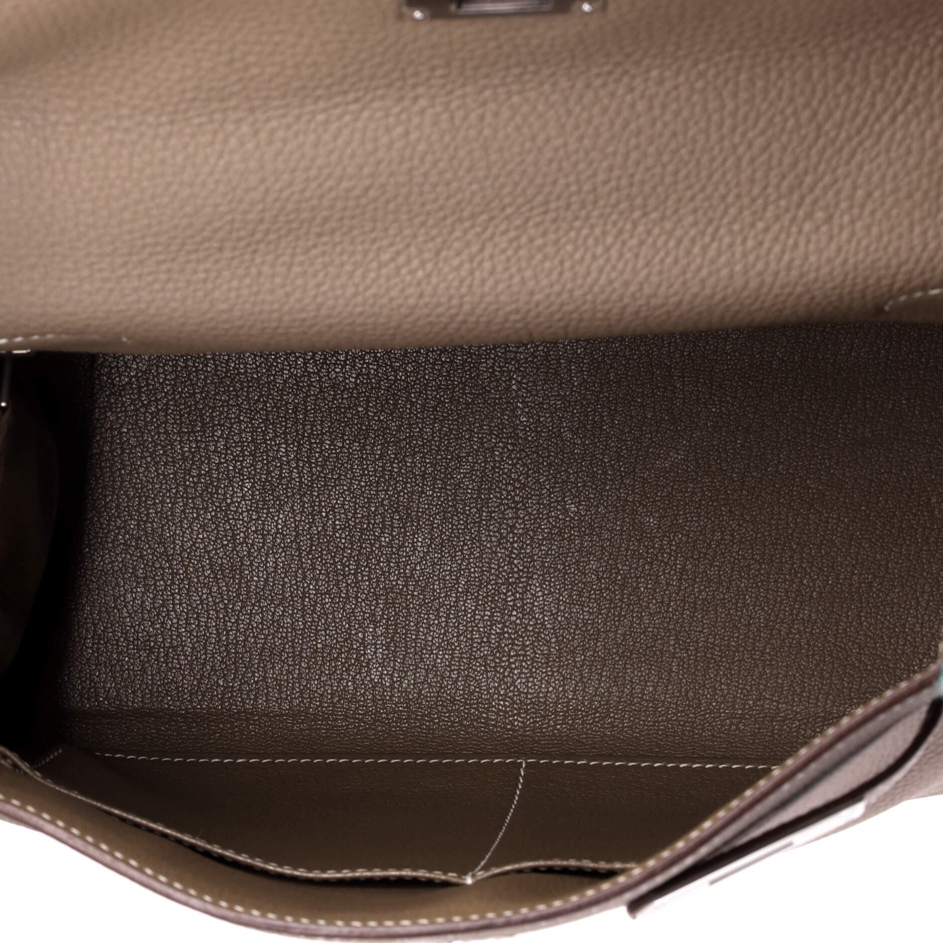 Pre-Owned Hermes Kelly Handbag Grey Togo with Palladium Hardware 28, Alternate, color, Etoupe