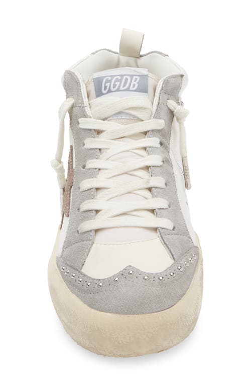 Golden Goose Midstar Sneaker In White/silver Sconce/brown