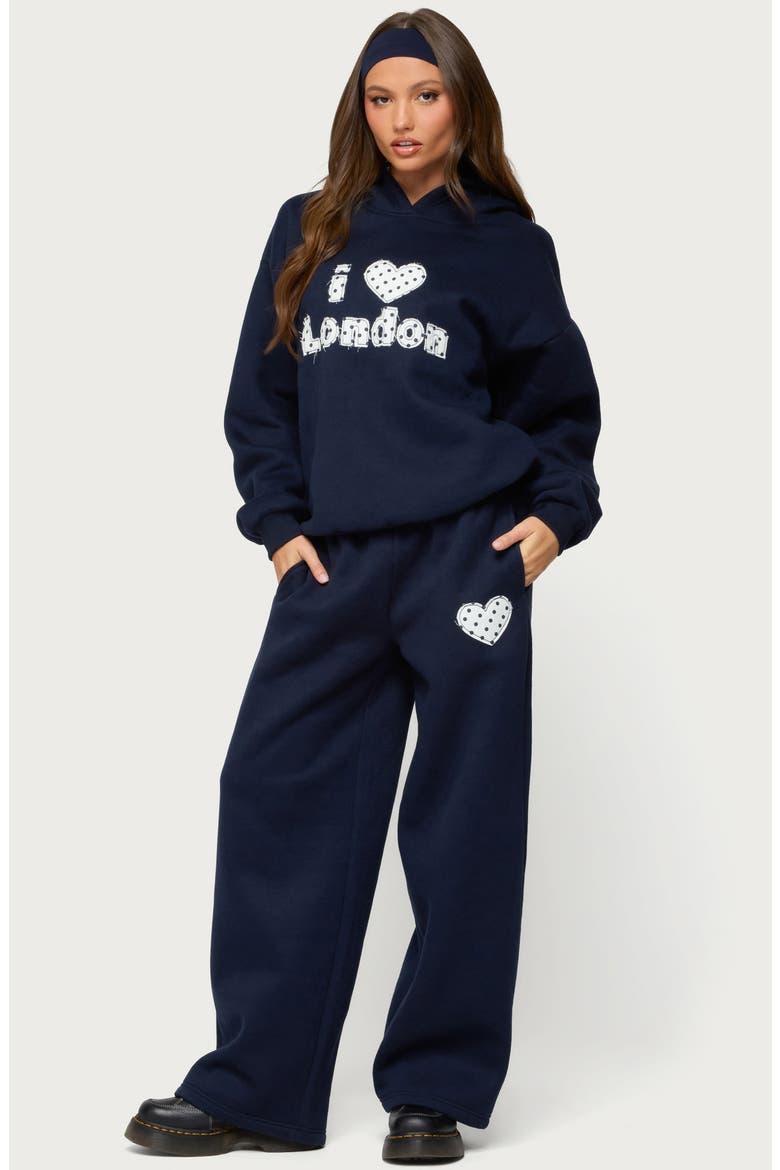 I Heart London Hoodie, Alternate, color, NAVY