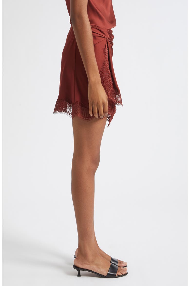 Dion Satin Miniskirt, Alternate, color, SANDALWOOD/ SANDALWOOD