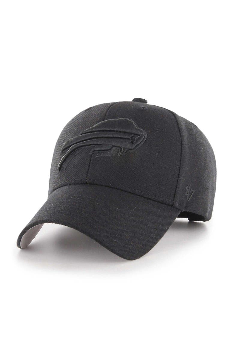 '47 Men's '47 Black Buffalo Bills Tonal MVP Adjustable Hat, Main, color,