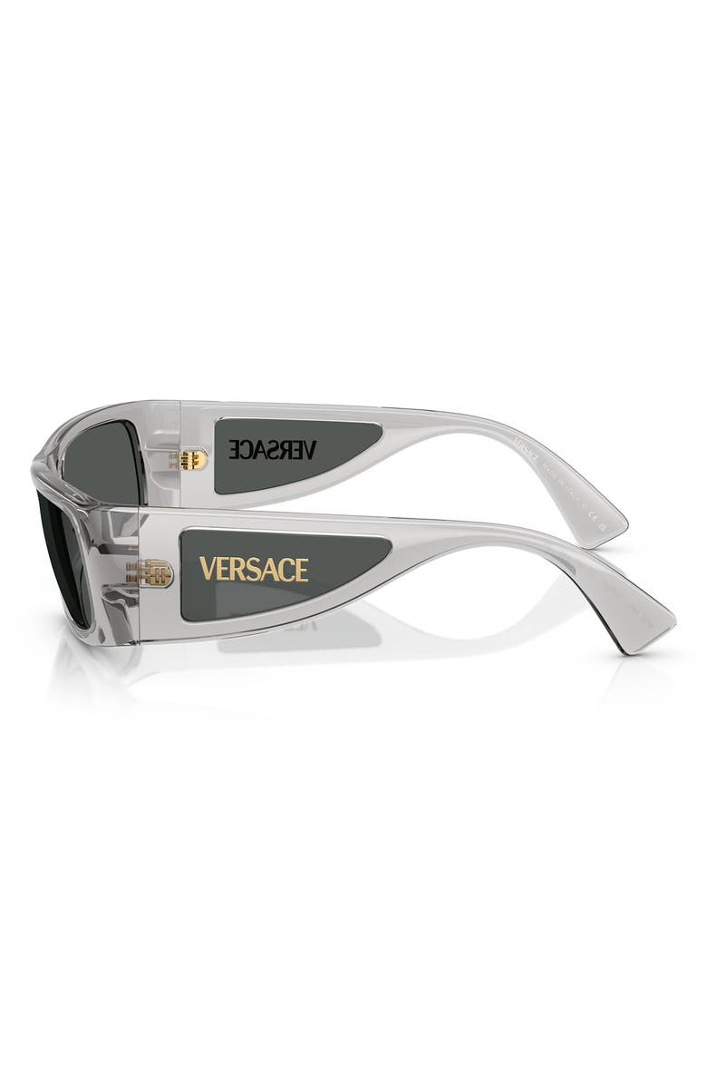 Versace 57mm Pillow Sunglasses, Alternate, color, Grigio Transparent