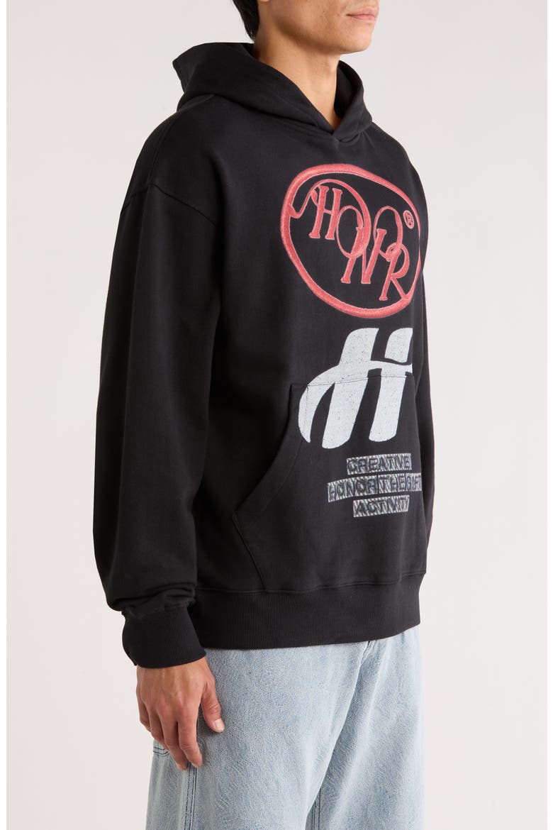Pop Art Hoodie, Alternate, color, BLACK