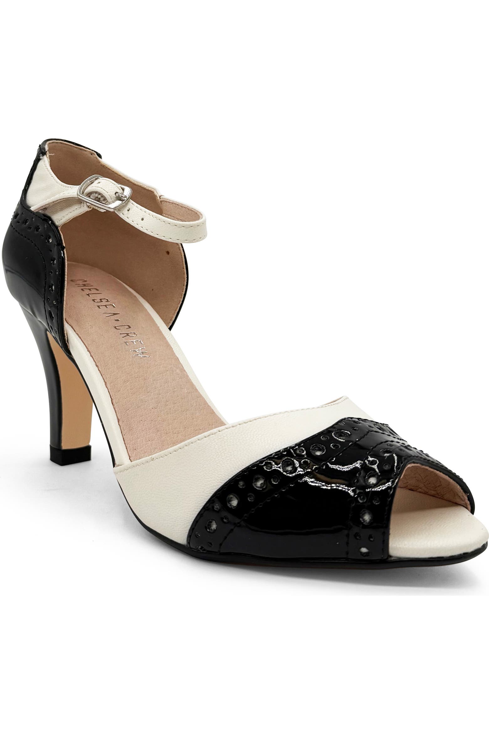 Chelsea Kitchen CHELSEA CREW Godiva Ankle Strap Peep Toe Sandal (Women) | Nordstromrack