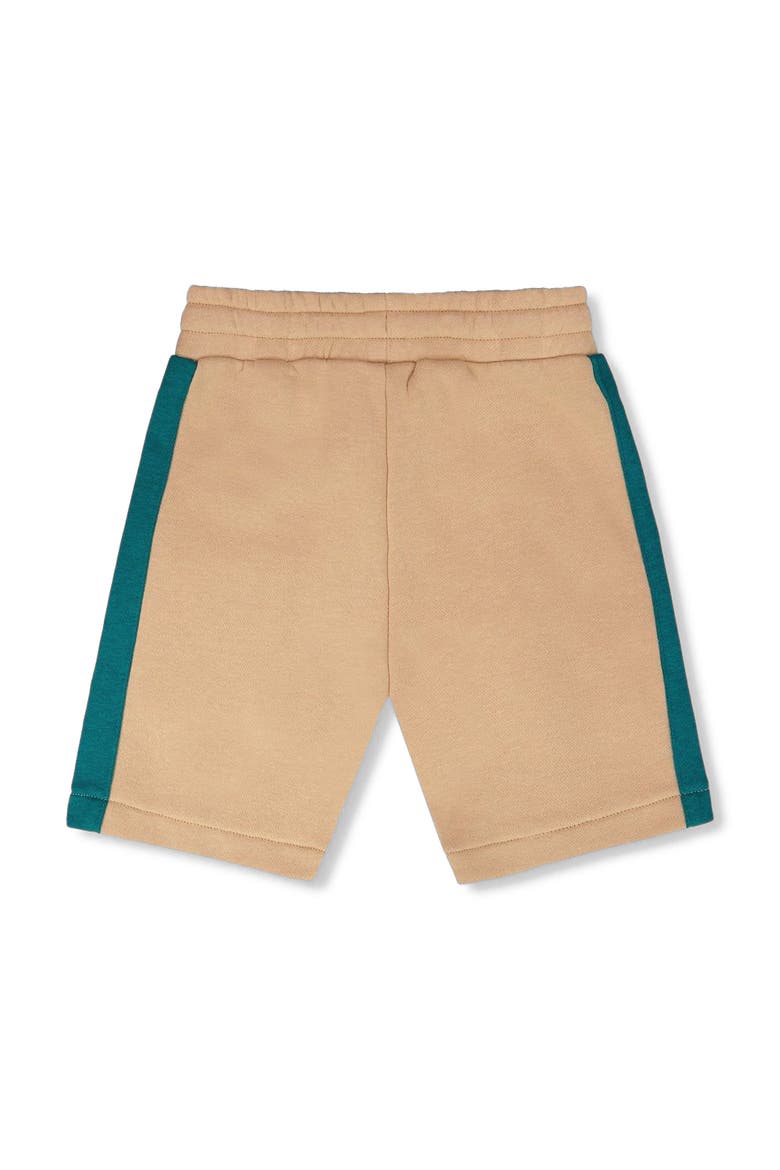 Sporty French Elastic Waistband Terry Shorts, Alternate, color, Beige