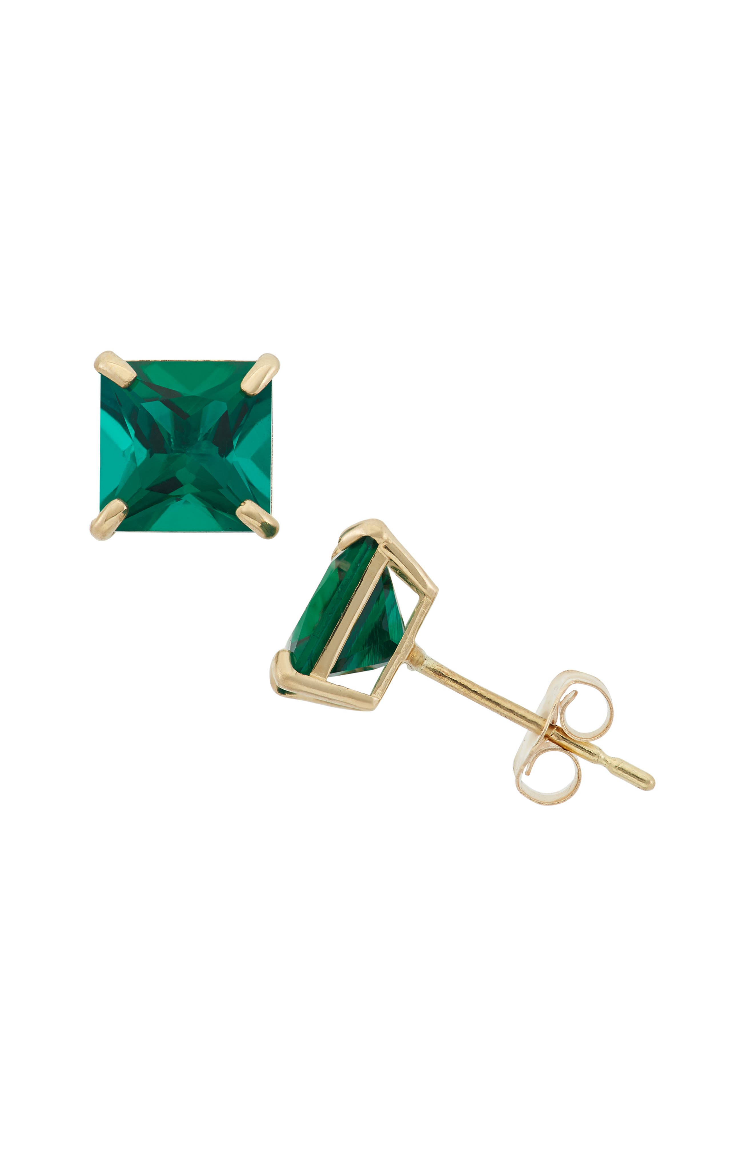 FUZION CREATIONS Princess Cut Stud Earrings