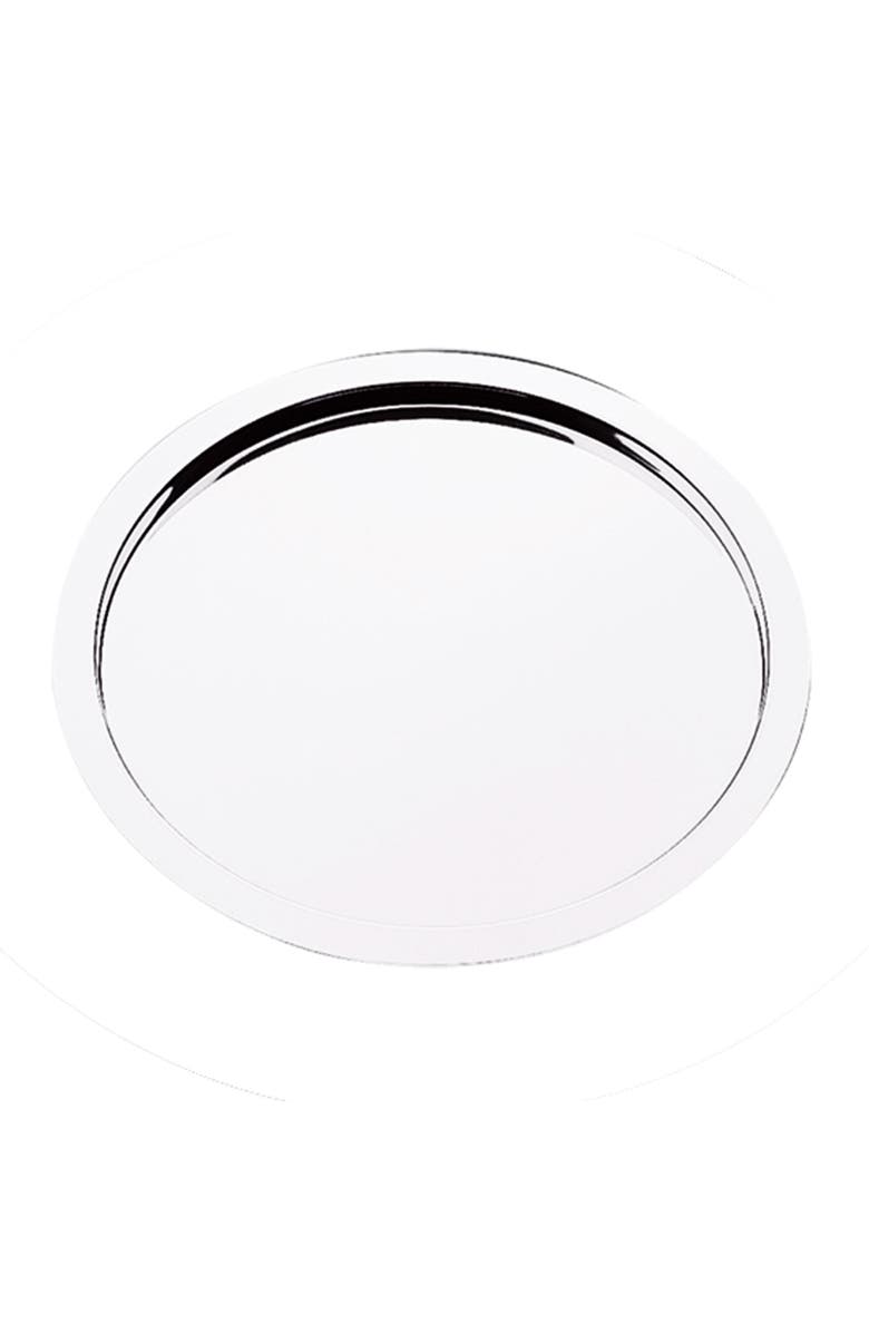 Mepra Giotto Round Serving Tray, Main, color, Silver