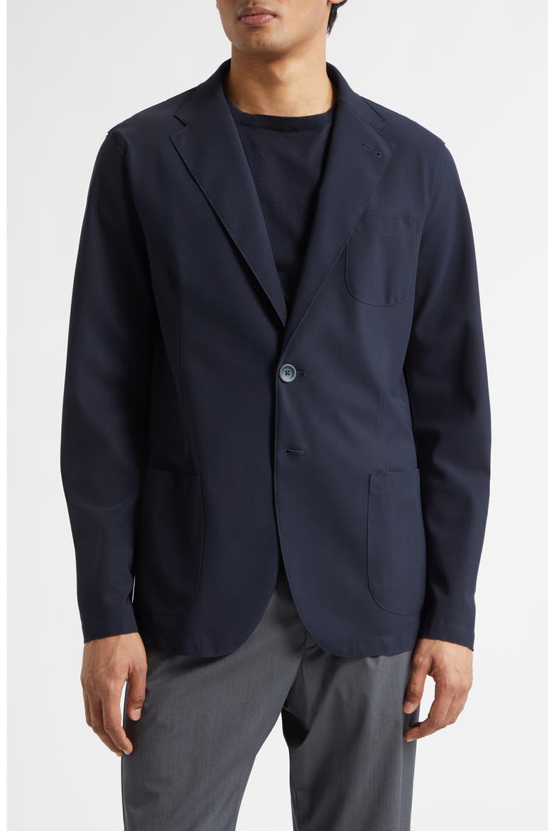 Lightweight Regular Fit Stretch Scuba Knit Sport Coat, Main, color, NAVY