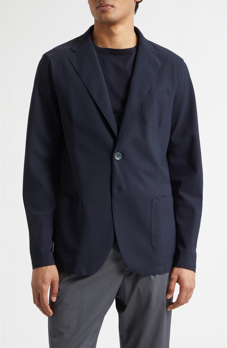 Herno Lightweight Regular Fit Stretch Scuba Knit Sport Coat, Main, color, 9200 Navy