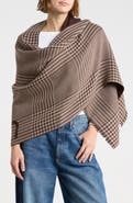 Calvin Klein Houndstooth Logo Blanket Scarf