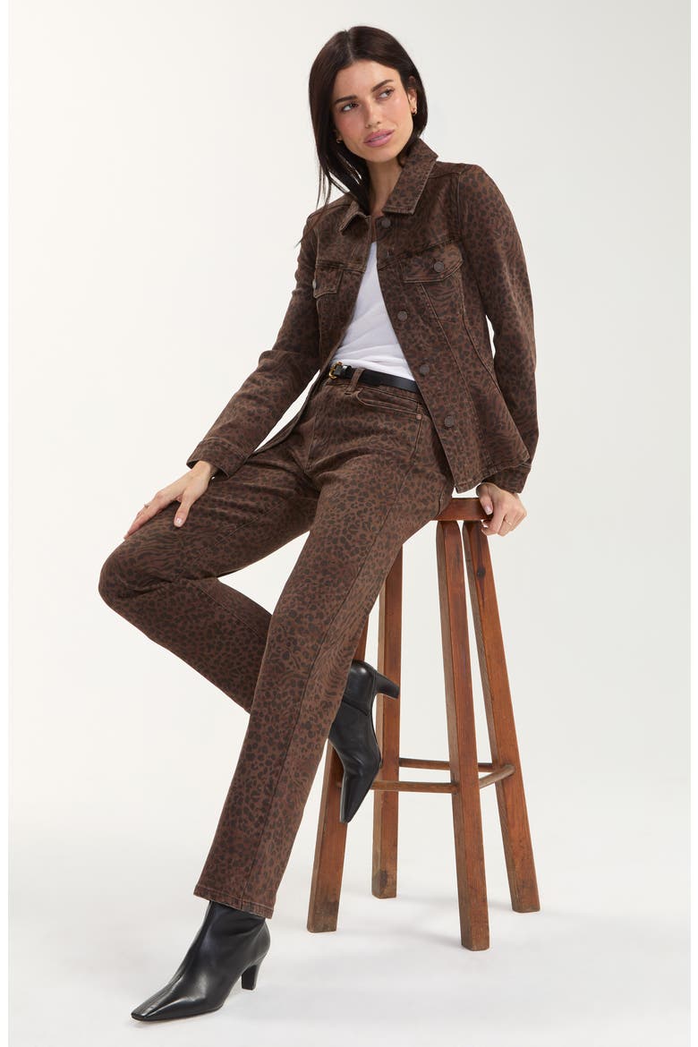 Fit and Flare Animal Print Jacket, Alternate, color, ABSTRACT ANIMAL