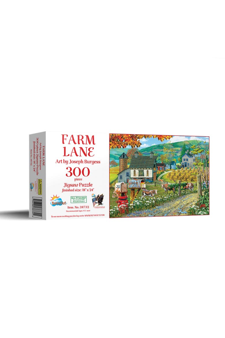 Farm Lane 300 piece Jigsaw Puzzle for Adults, Main, color, Multicolor