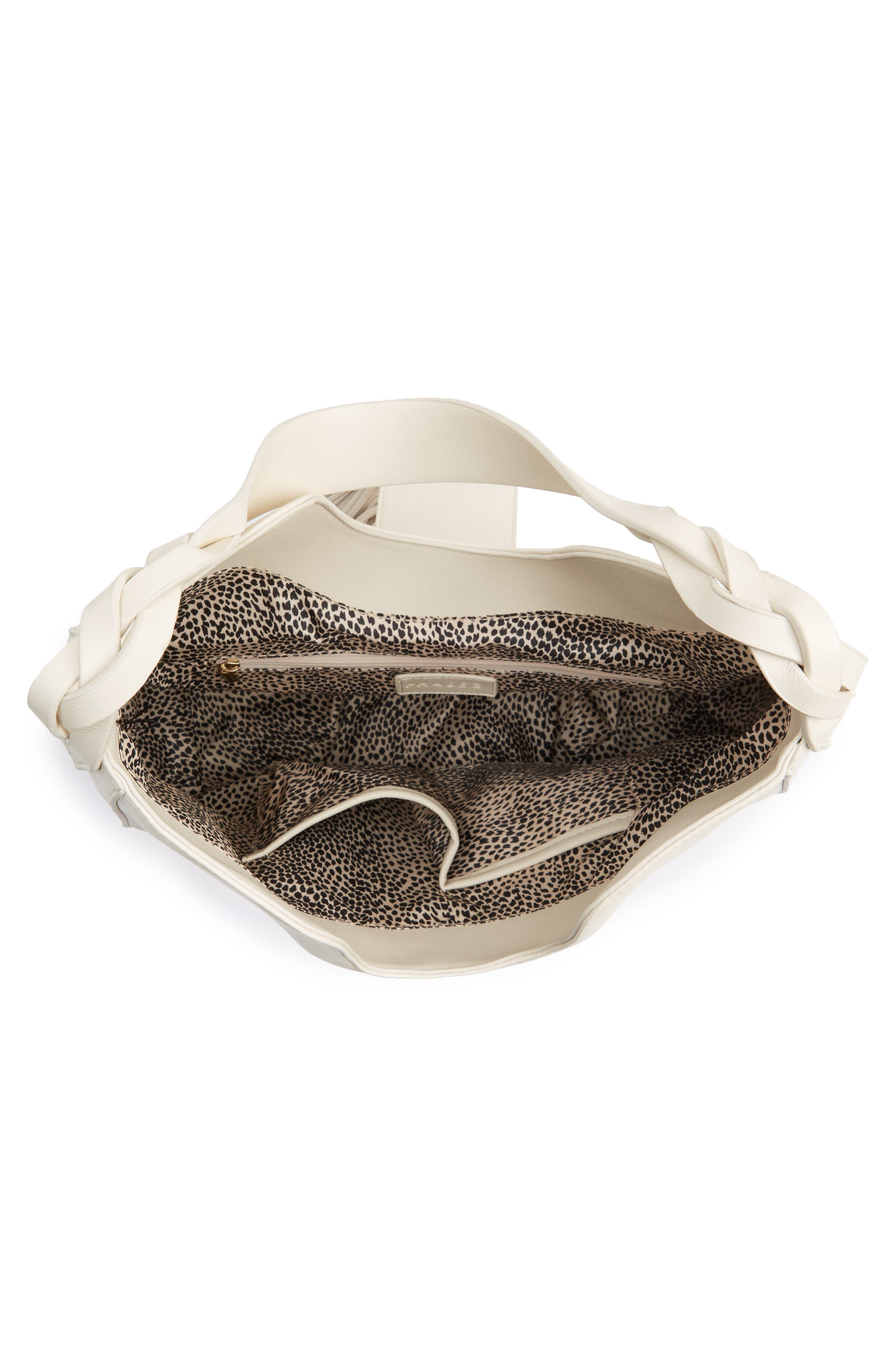 Phase 3 Lace-Up Tassel Faux Leather Hobo, Alternate, color, 