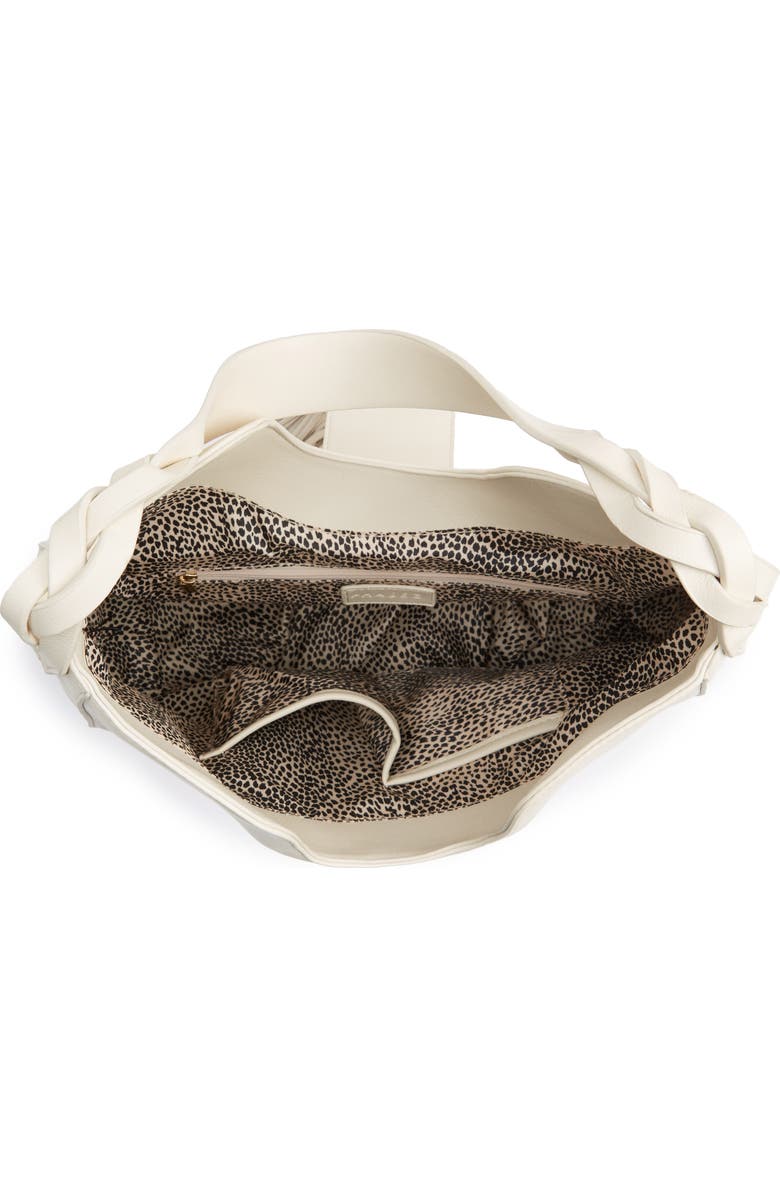 Phase 3 Lace-Up Tassel Faux Leather Hobo, Alternate, color,