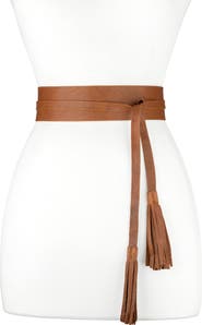 Raina Bronco Leather Wrap Belt