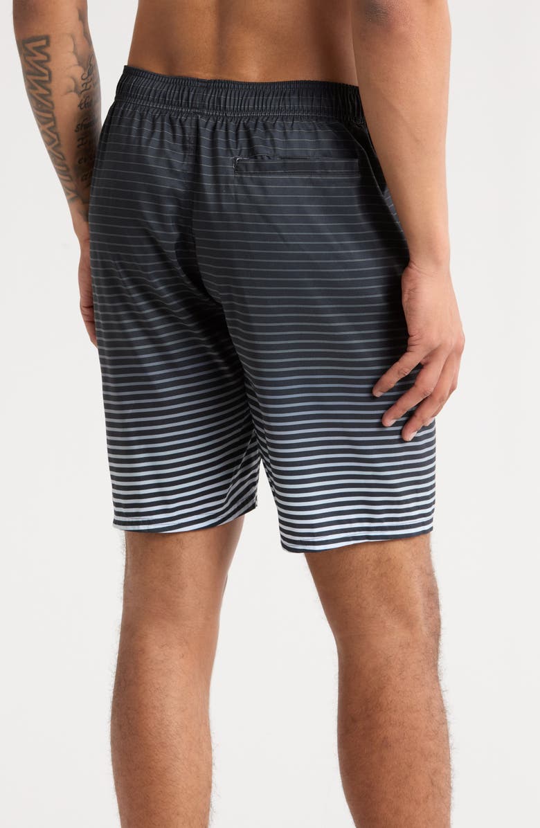 Nike Stripe Volley Swim Trunks, Alternate, color, Black