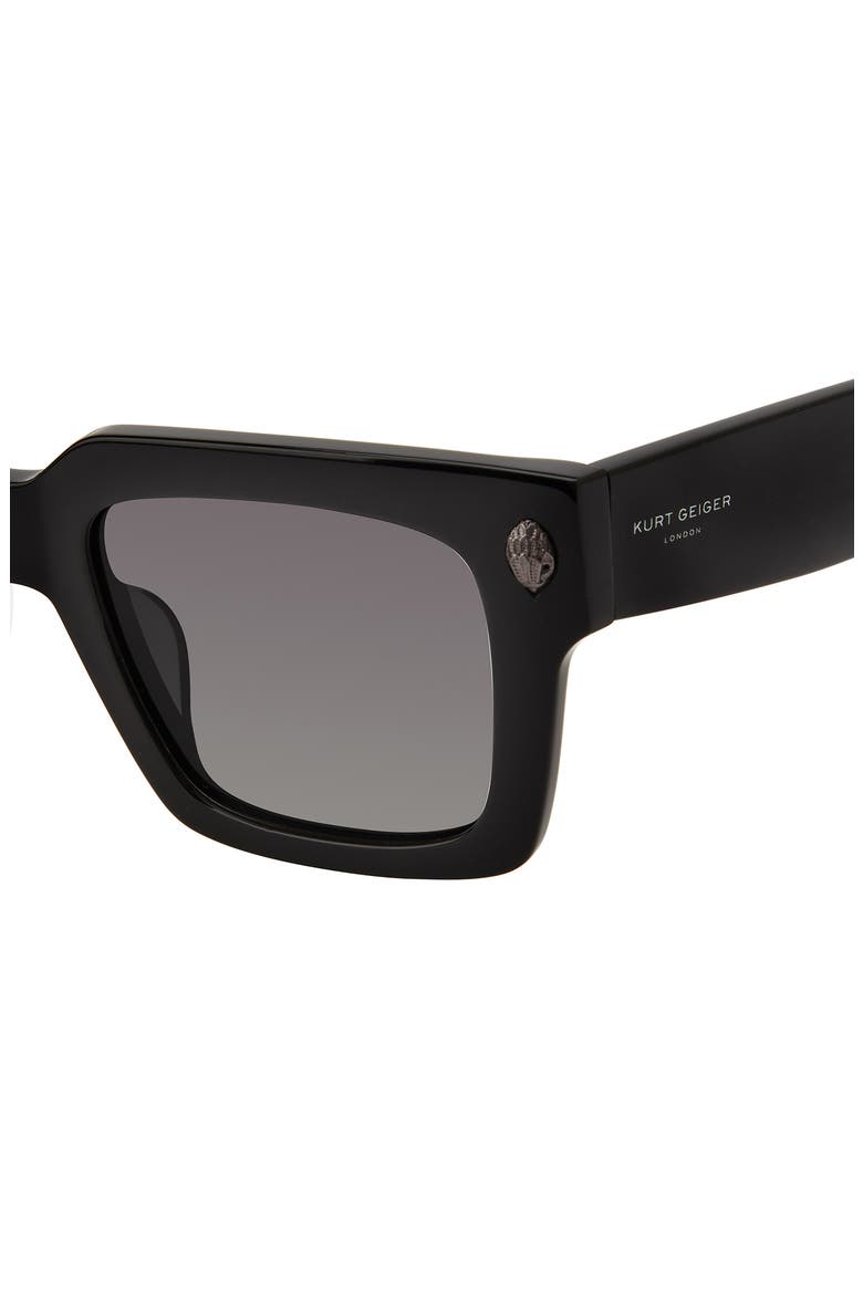 50mm Square Sunglasses, Alternate, color, BLACK/ SMOKE GREY