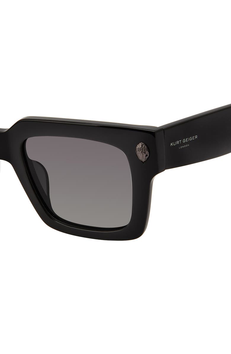 Kurt Geiger London 50mm Square Sunglasses, Alternate, color, Black/ Smoke Grey