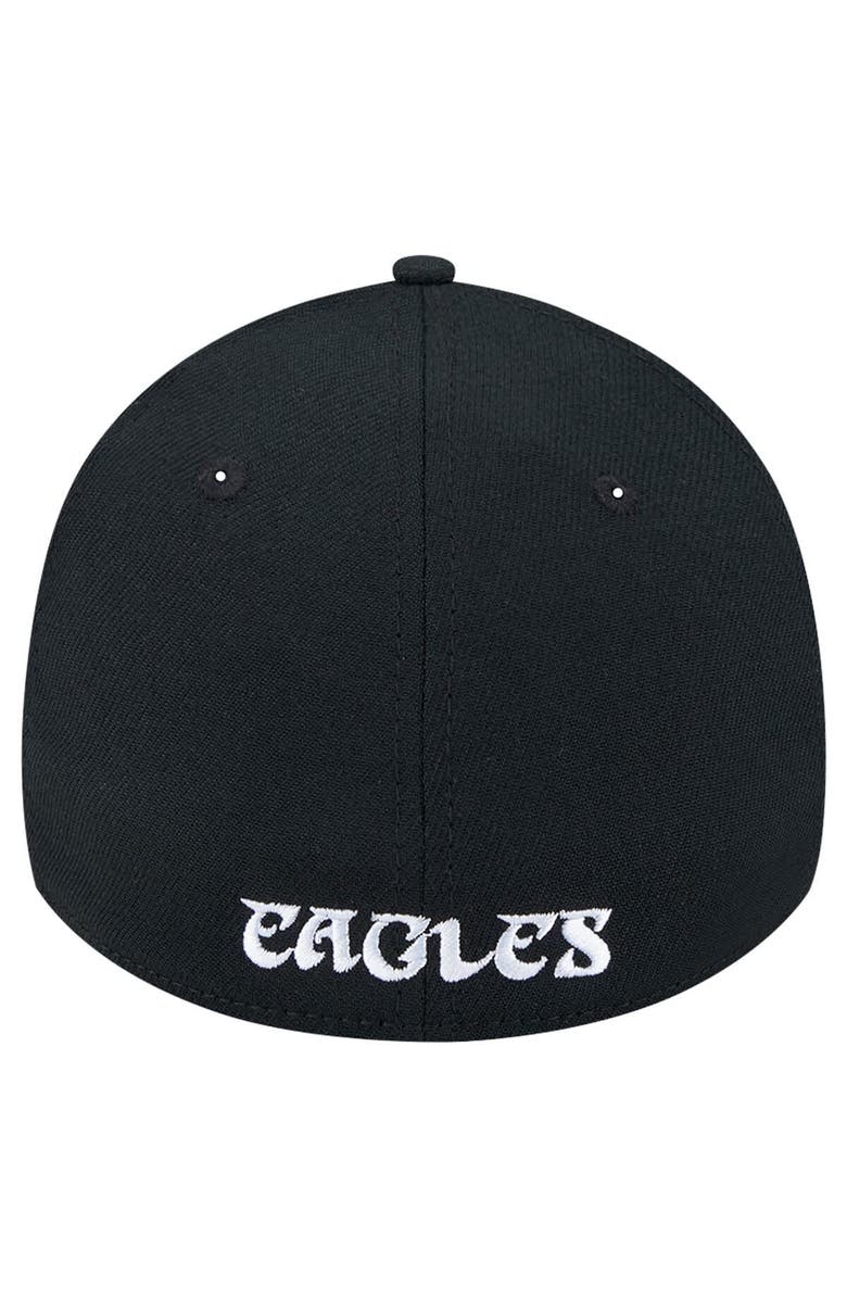 New Era Men's New Era Black Philadelphia Eagles Throwback Main 39THIRTY Flex Hat, Alternate, color, Black
