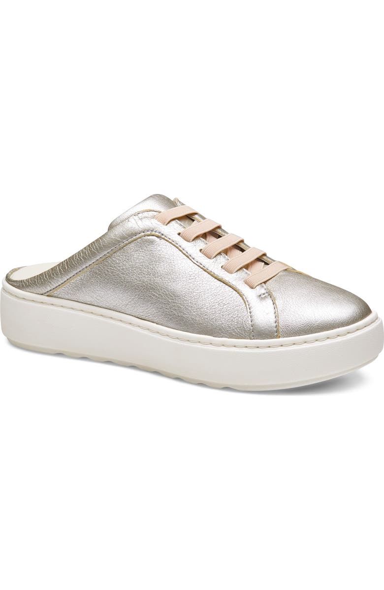 Johnston & Murphy Cammie Platform Sneaker Mule, Main, color, Gold Metallic Sheepskin