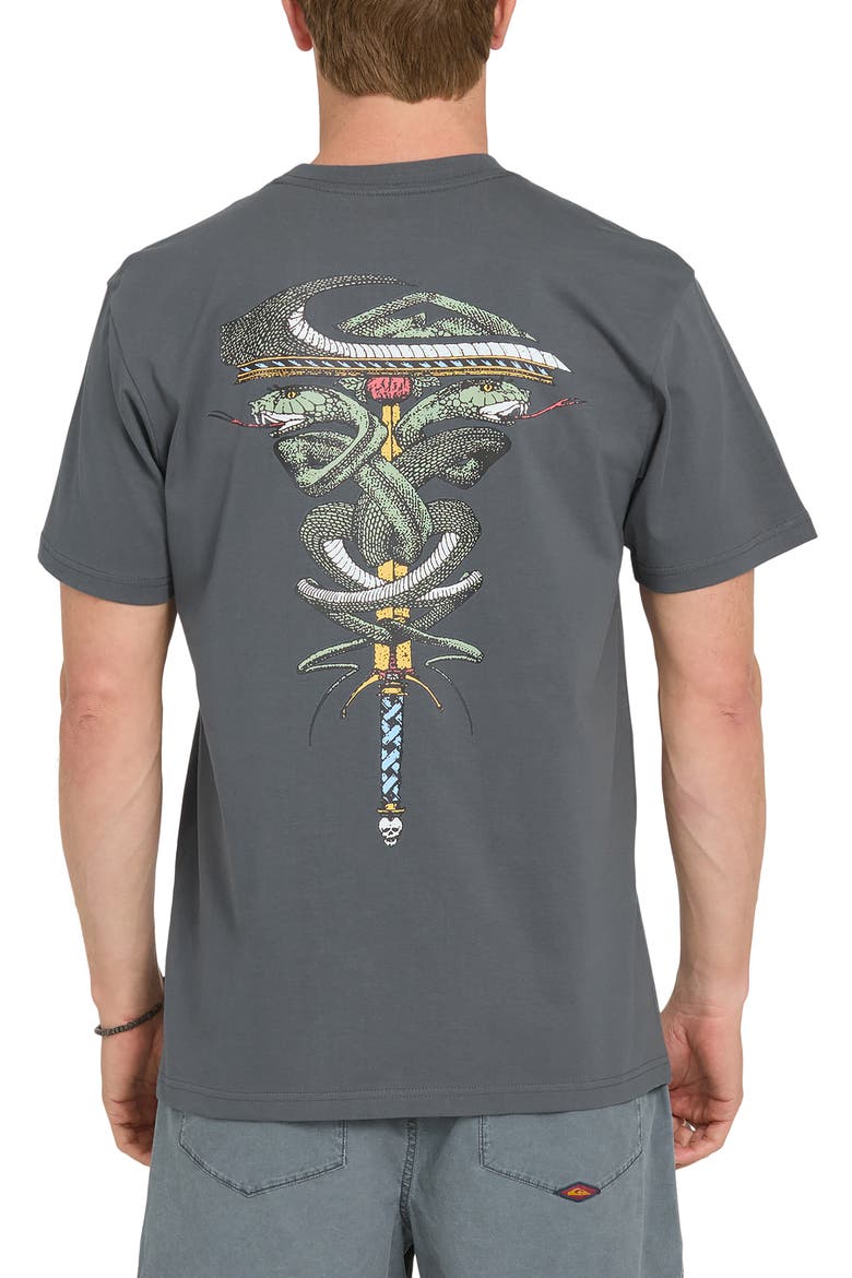 Serpents Short Sleeve Graphic T-Shirt, Alternate, color, IRON GATE