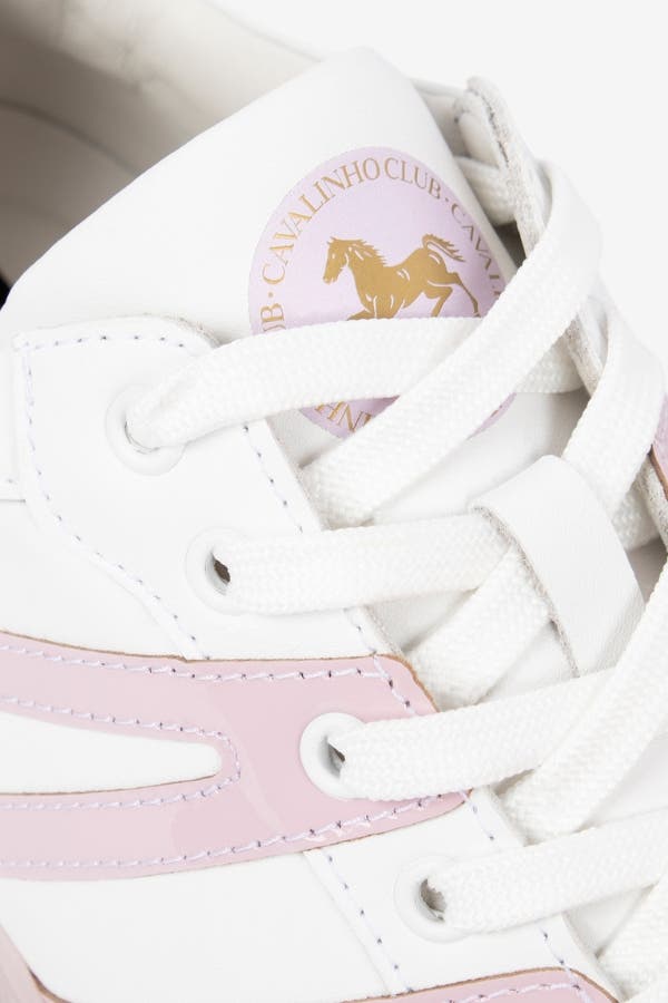 Dear Me Leather Sneakers, Alternate, color, Lilac / White