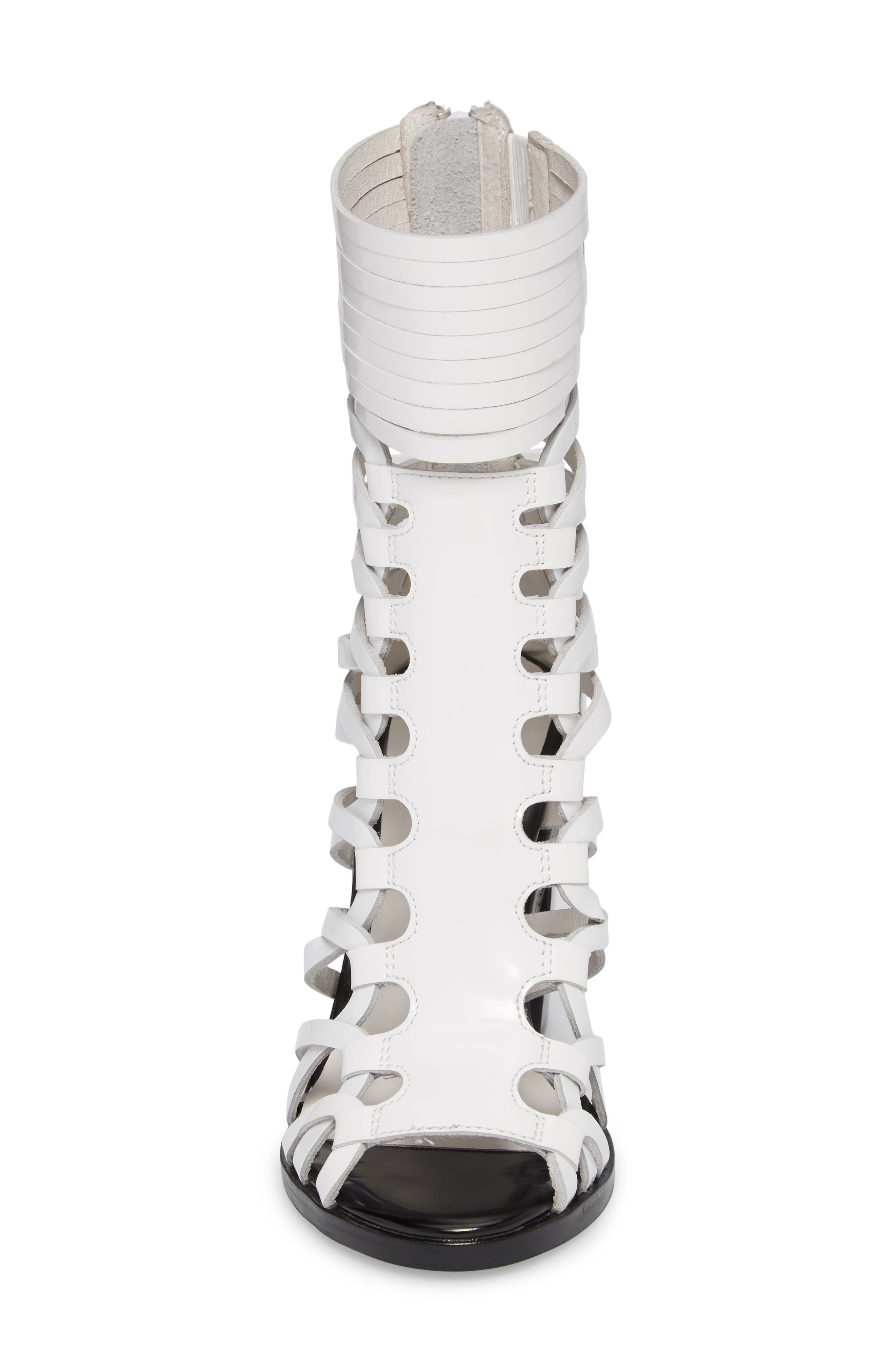 Deportivo Strappy Bootie, Alternate, color, WHITE LEATHER