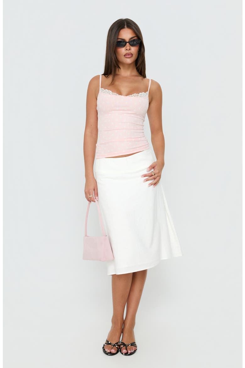 Such Delight Linen Blend Midi Skirt, Alternate, color, WHITE