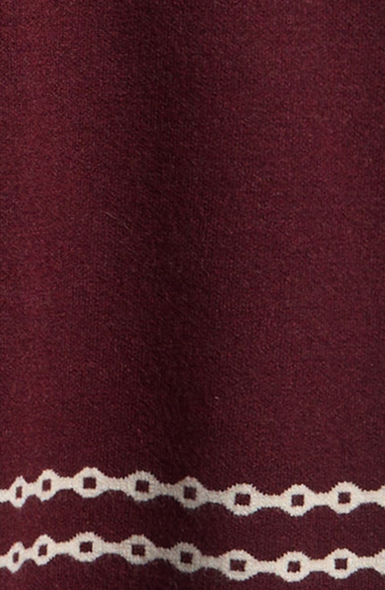 Freshman Kids' Horse Knit Camisole, Cardigan & Skirt Set, Alternate, color, Burgundy Ivory