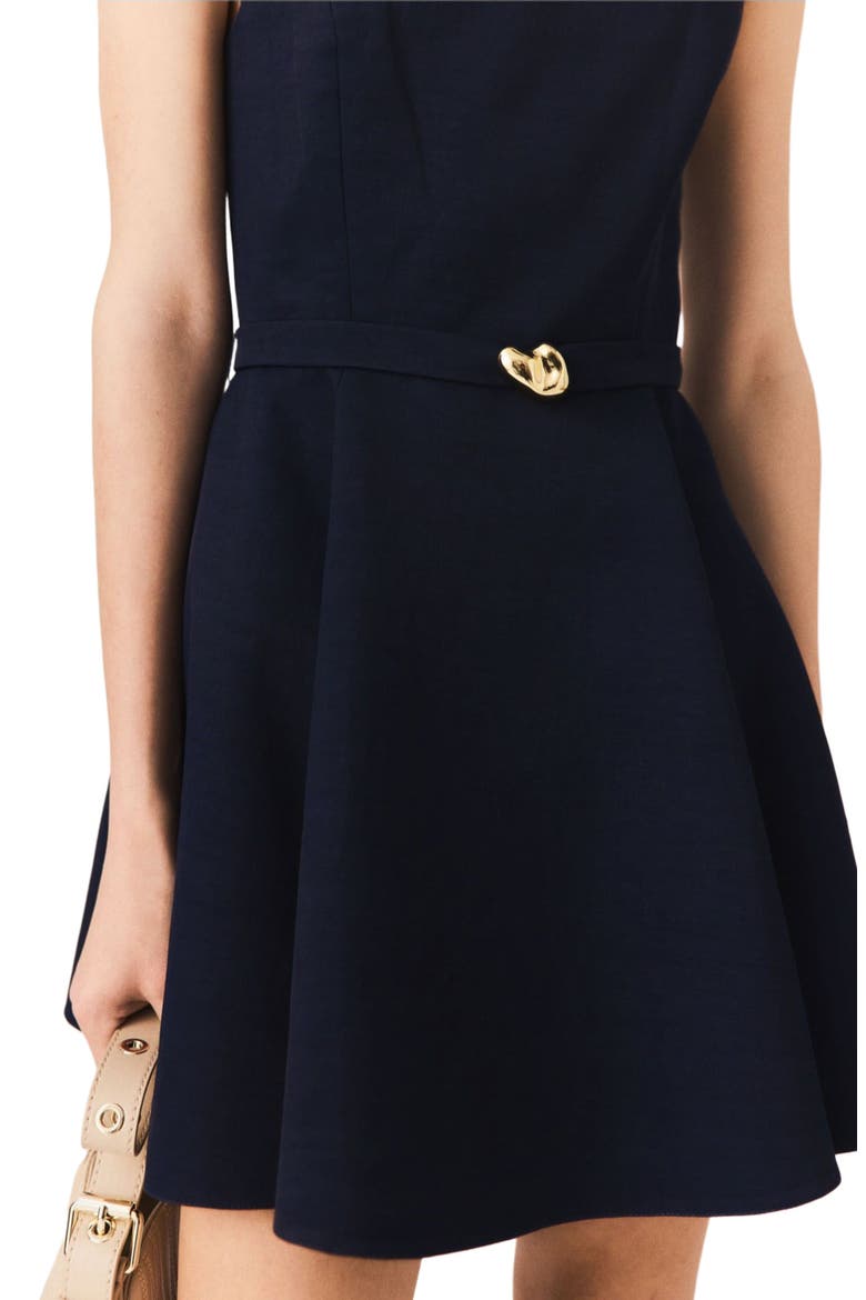 Flared dress with straps, Alternate, color, Navy