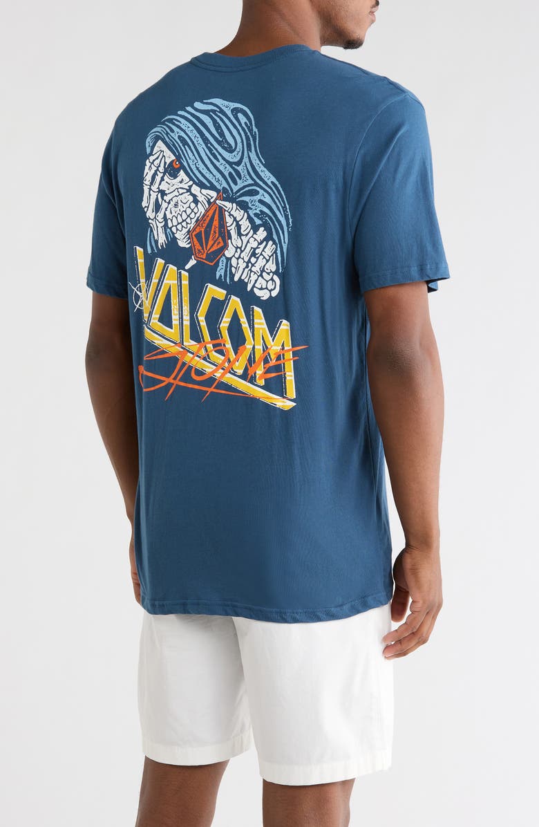 Volcom Dropped This Cotton Graphic T-Shirt, Alternate, color, Deep Blue