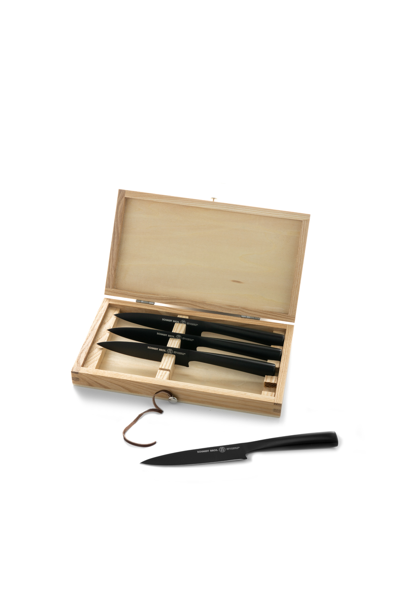 4-Piece Steak Set, Main, color, Black