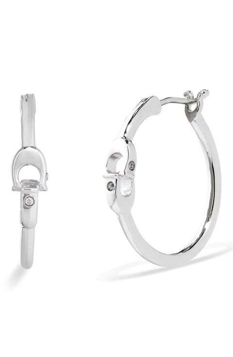 Interlocking C Small Hoop Earrings