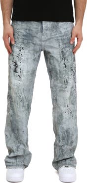 PURPLE BRAND Worn Camouflage Baggy Jeans
