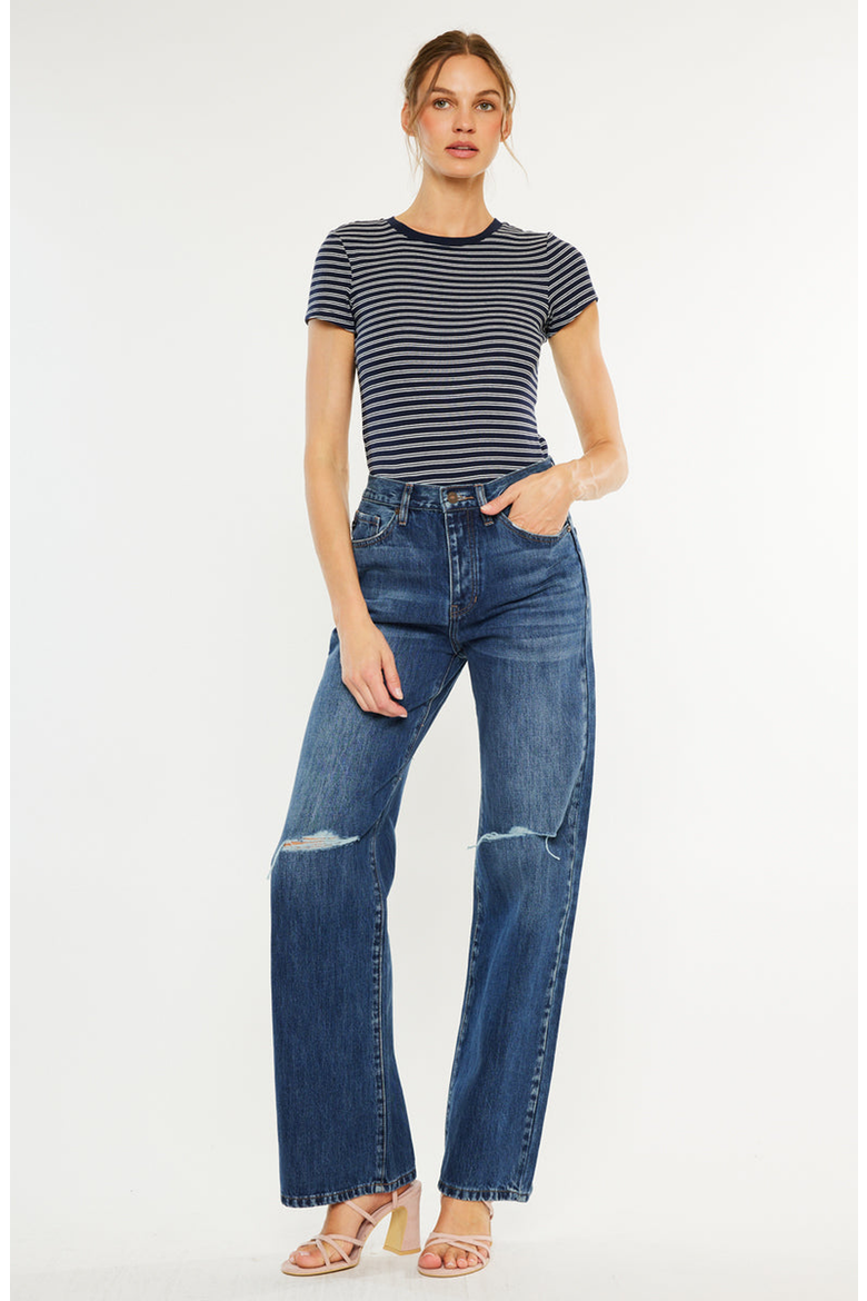 Montana Ultra High Rise 90's Flare Jeans, Alternate, color, Dark Wash