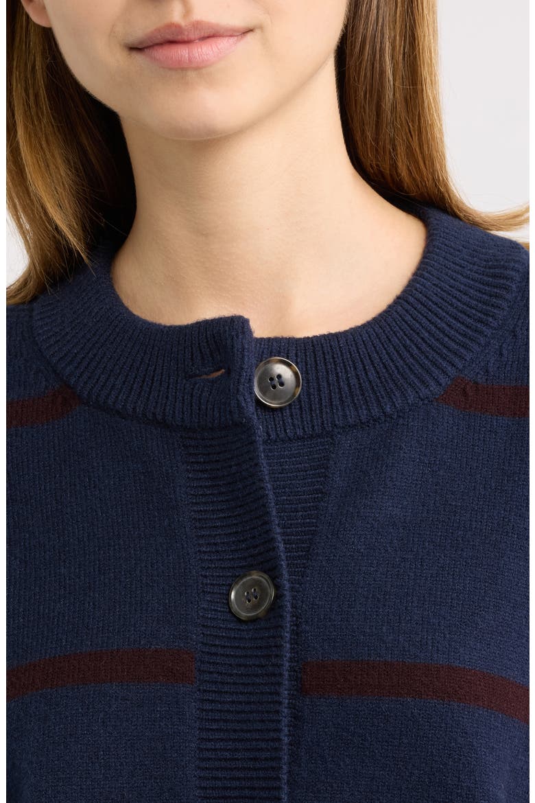Easy Femme Striped Cardigan, Alternate, color, NAVY STRIPE