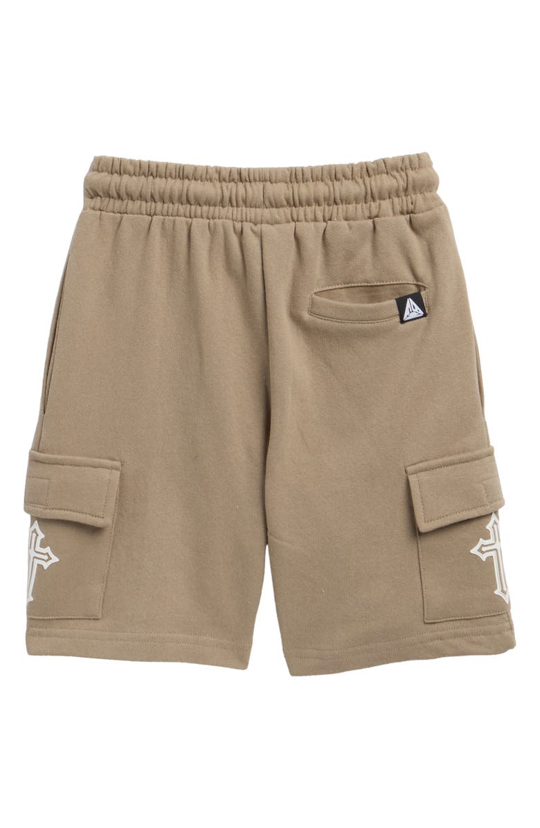 Sovereign Code Kids' Gideon Fleece Cargo Shorts, Alternate, color, Winter Twig/ Saints