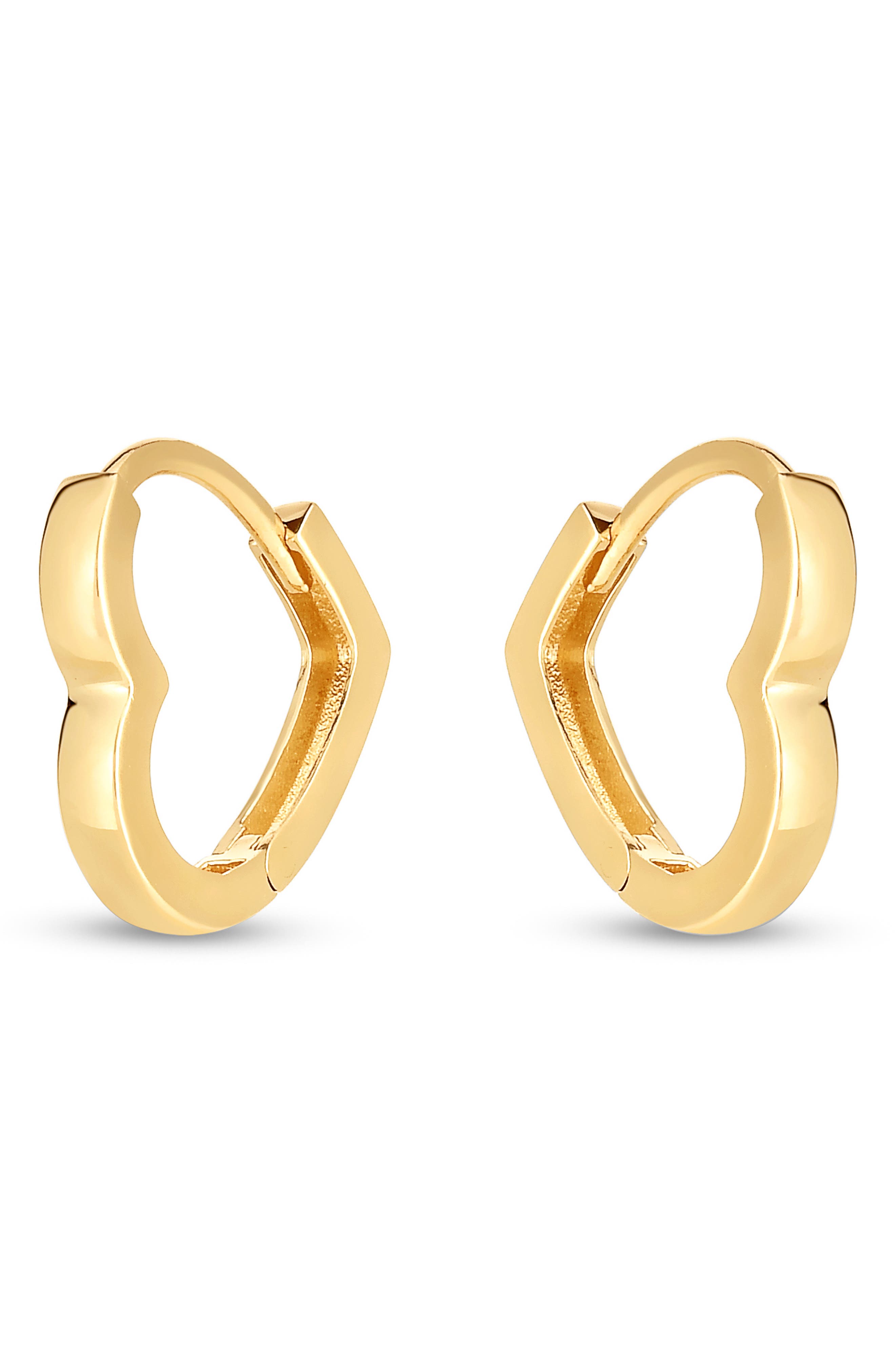 KARAT RUSH Heart Hoop Earrings