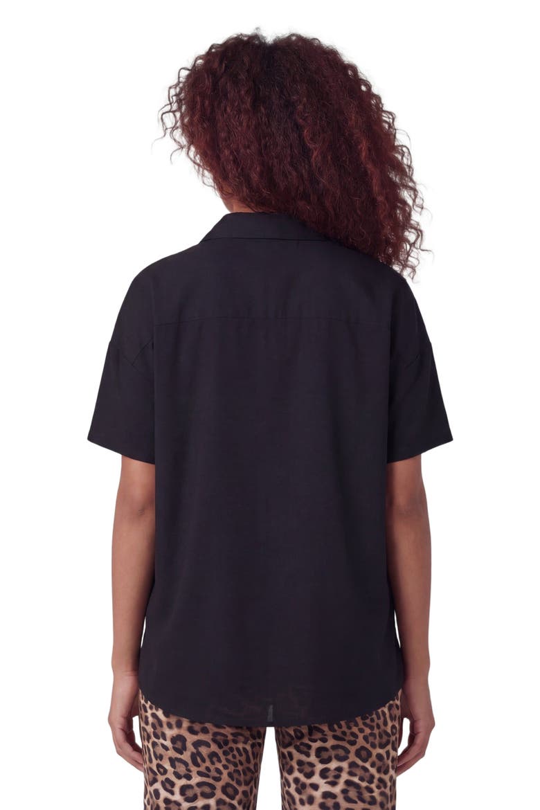 Womens Suzy Short Sleeve Shirt, Alternate, color, BLACK