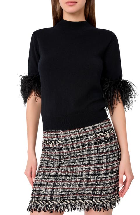 Dove Fringed Miniskirt