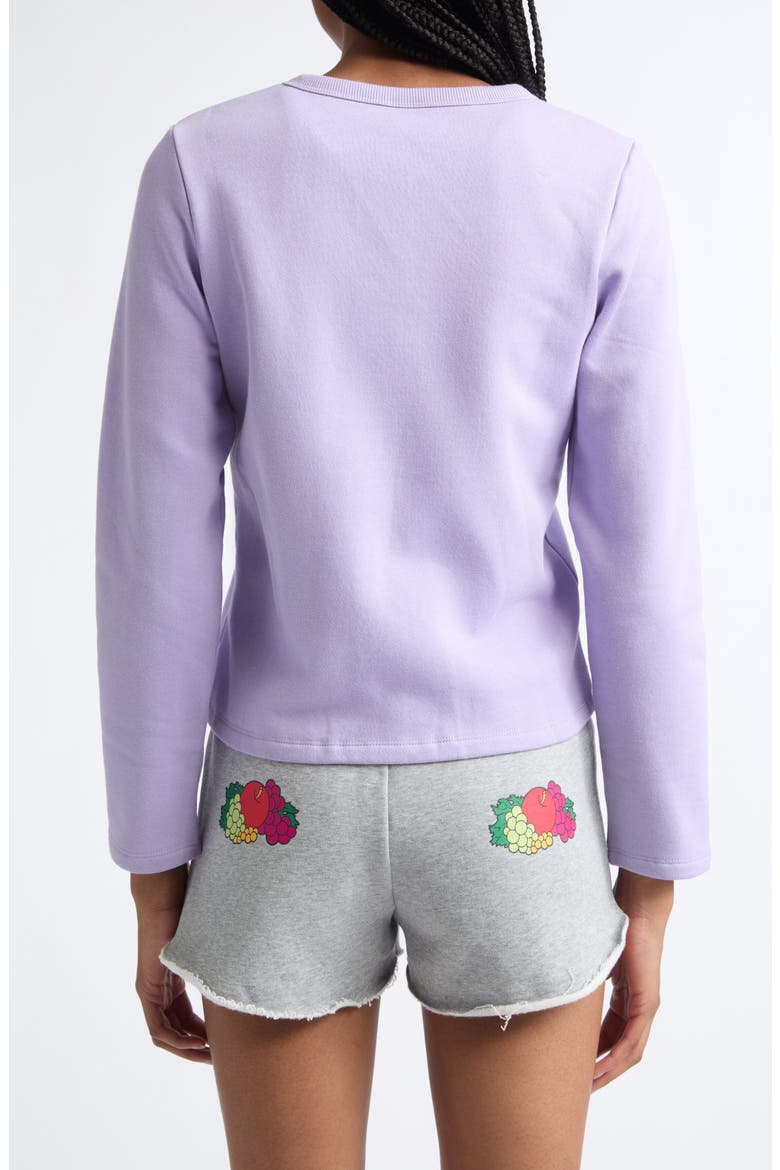 Fruit of the Loom Snap Terry Cardigan, Alternate, color, LAVENDER