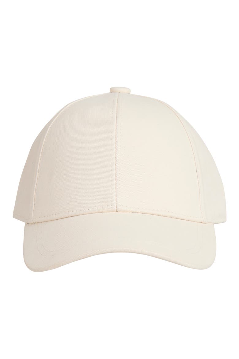 Cotton Twill Baseball Cap, Main, color, NATURAL