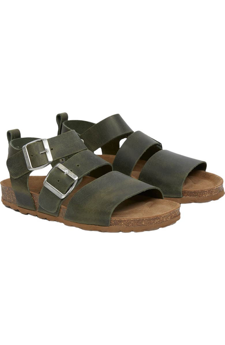 Celtic & Co. Triple Strap Sandal, Main, color, Olive