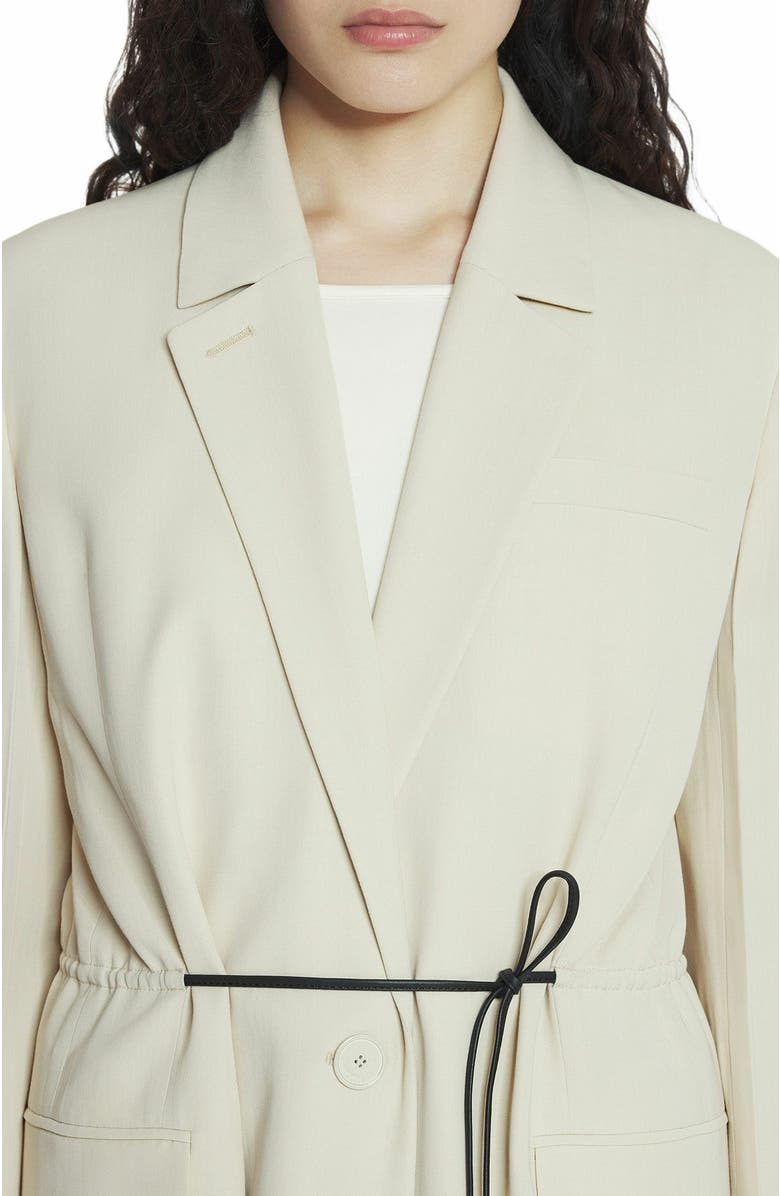 Lanvin Belted Wool Blend Jacket, Alternate, color, Mastic