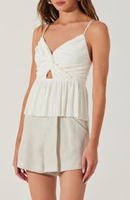 ASTR the Label Twist Front Plissé Camisole